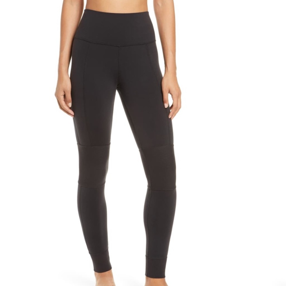 NWT ALO YOGA AIRLIFT AVENUE BLACK HIGH WAISTED MOTO LEGGINGS S XS - Picture 4 of 13
